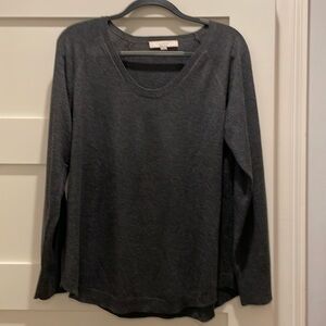 Loft dark gray tunic sweater
